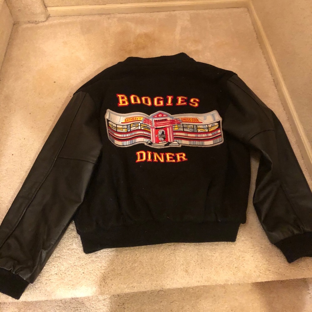 Boogies diner leather varsity winter jacket